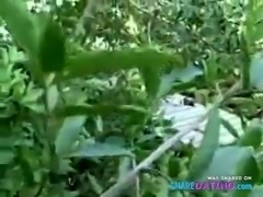 Hidden cam masturbation in garden