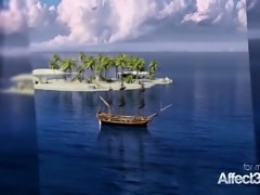 Big tits futanari pirates having sex in a hd animation