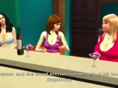 Sims 4:  Big Tit Milf Humiliates Husband and Fucks His Best Friend
