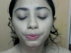 Desi young girl showing her shaved pussy