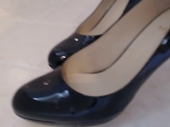 new patent black high heels