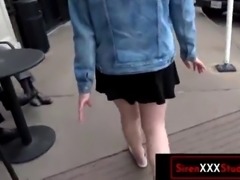 Public Butt Plug Flashing and Fucking Outdoors with First Timer Lila