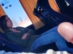 Stranger teen catching me and suck dick in bus