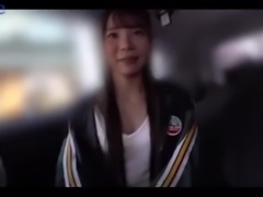 A petite Asian with a vibrator in her pussy walks around the city and gets hard sex.