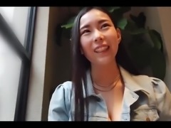 Date with a Japanese girl Yuri ended with the guy fucking her big tits and making her sweet pussy squirt