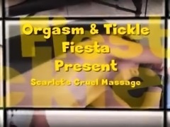 Tickling training and wild orgasms for restrained milf