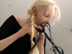 Blonde fetish gagged and fucked