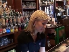 Rihanna Samuel - the beautiful bartender is being seduced at the local bar, where she is working already for a couple of months and did not see customers like this guy here.