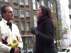 Dutch hooker sucking on a tourists cock