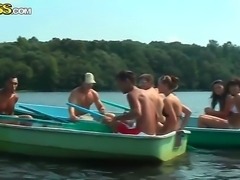 Agnes, Bella, Eniko and Julia Taylor gather for a boat trip which will end in raunchy group fucking