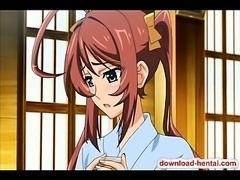 Redhead hentai girl gets back poked