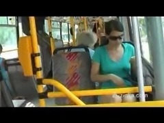 Teen masturbates on public bus