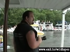 eating pussy at a public boat party