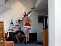 British mature in Christmas outfit fuck