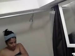 Indian Mother Spied On In The Shower