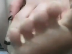 Girl Painting Her Toe Nails Close Up