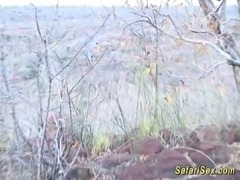 extreme wild african sex safari threesome fuck orgy in nature
