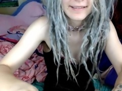 Webcam girl shows asshole close up