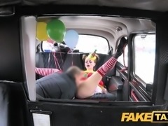 Fake Taxi Customer gets steamy taxi massage