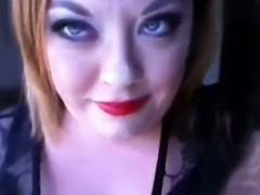 Chubby mature whore with heavy makeup was smoking a cigarette