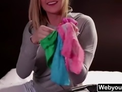 Weird Kate sniffing Jenna Ross undies