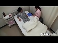 Nurse gets throat stuffed