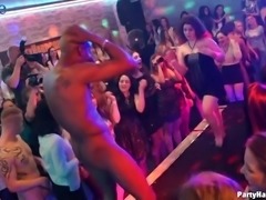 Party hard whores are so into oral sex and wild cock ride in the club