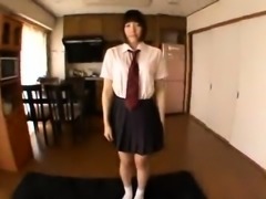 Petite Asian schoolgirl fucks a POV cock and gets creampied