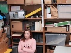 Redhead teen thief fucked after strip search