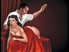 Strange fetish drawings by professional and amateurartists that love the reddened female round tight ass. These are just a few samples of spanking and whippingartwork 