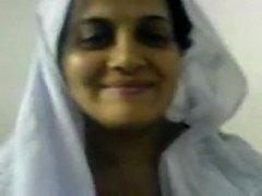 Indian aunty showing boobs to husband